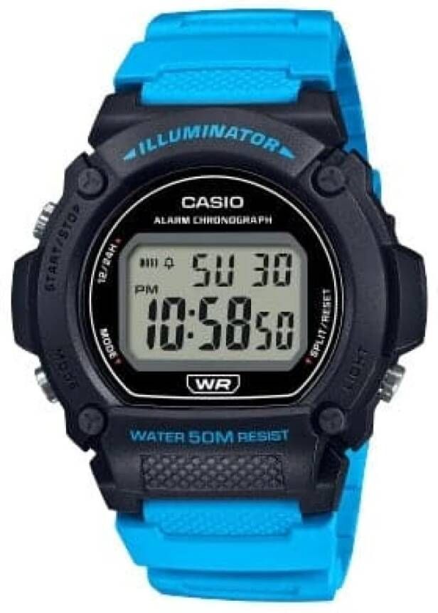 Casio Watch W 21H 2A2 , Blauw, Heren