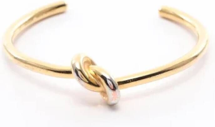 Celine Vintage Pre owned Metal bracelets , Geel, Unisex