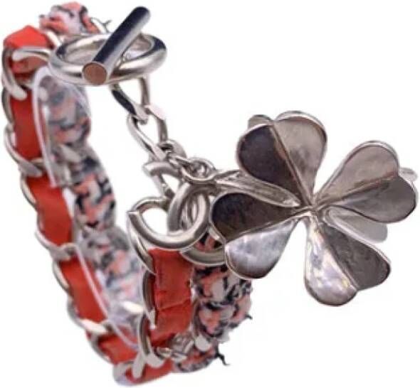 Chanel Vintage Pre owned Metal chanel jewelry , Oranje, Dames
