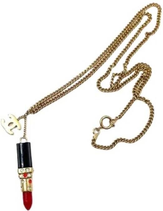 Chanel Vintage Vooraf in handen van het eigendom van metalen Chanel Jwelry , Geel, Dames