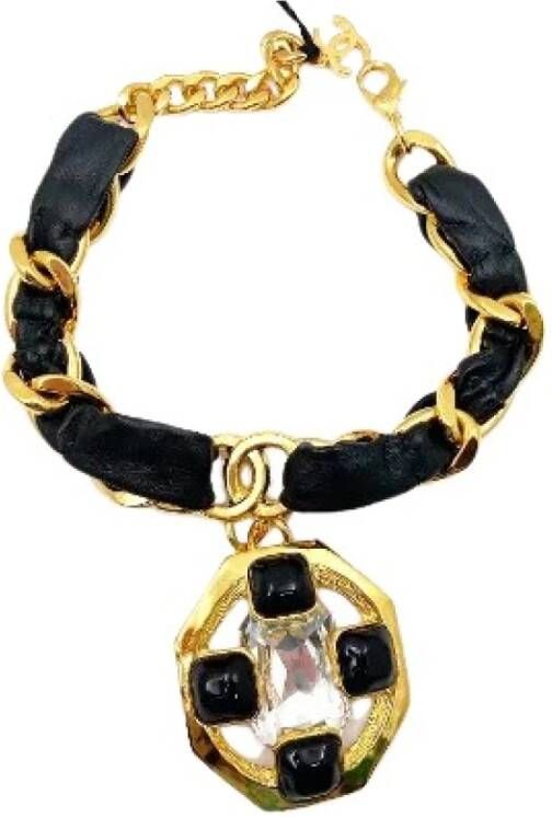 Chanel Vintage Vooraf in handen van het eigendom van metalen Chanel Jwelry , Geel, Dames
