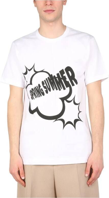 Comme des Garçons Lente zomer, T shirt , Wit, Heren