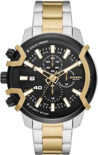Diesel Gegraveerde lead Griffed Watch Dz4577 , Zwart, Heren