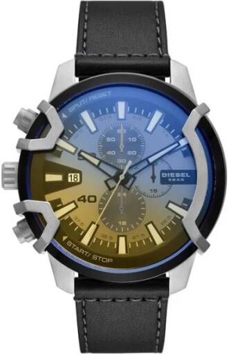 Diesel Griffed chronograafhorloge met riem, Dz4584 , Zwart, Heren