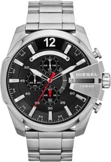 Diesel Mega Chief Watch Dz4308 , Grijs, Heren
