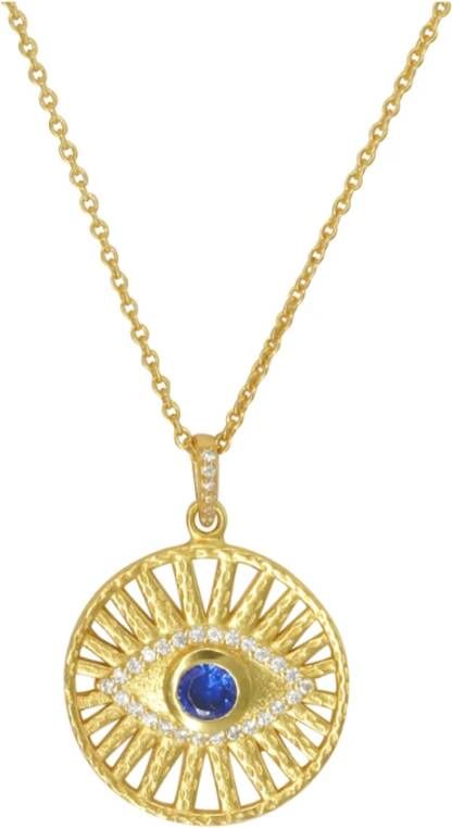 Dinari Jewels Blue Eye Pendant , Geel, Dames