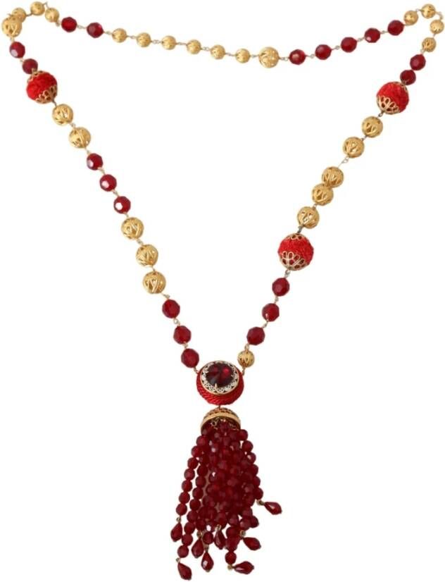 Dolce & Gabbana DG hanger Opera ketting , Oranje, Dames