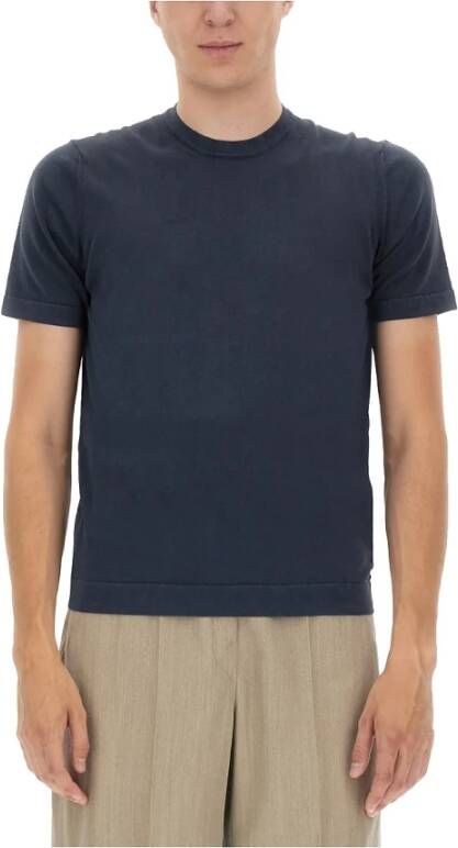 Drumohr Crewneck T Shirt , Blauw, Heren