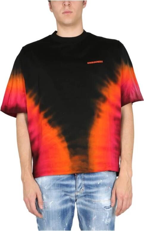 Dsquared2 T Shirt D2 Flame , Rood, Heren