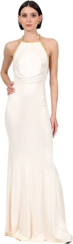 Elisabetta Franchi Gelegenheid Dres , Beige, Dames