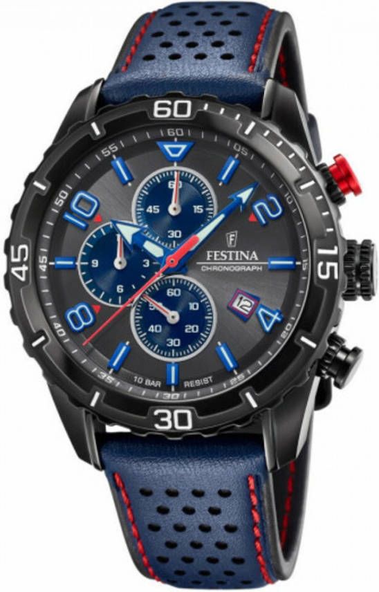 Festina Orologio Uomo Cronografo Collezione , Blauw, Heren