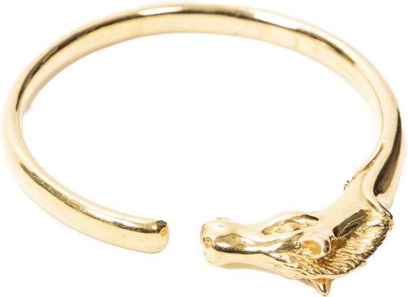Hermès Vintage Horse Head Bangle , Geel, Dames