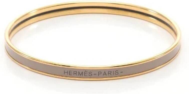 Hermès Vintage Pre owned Metal bracelets , Geel, Dames