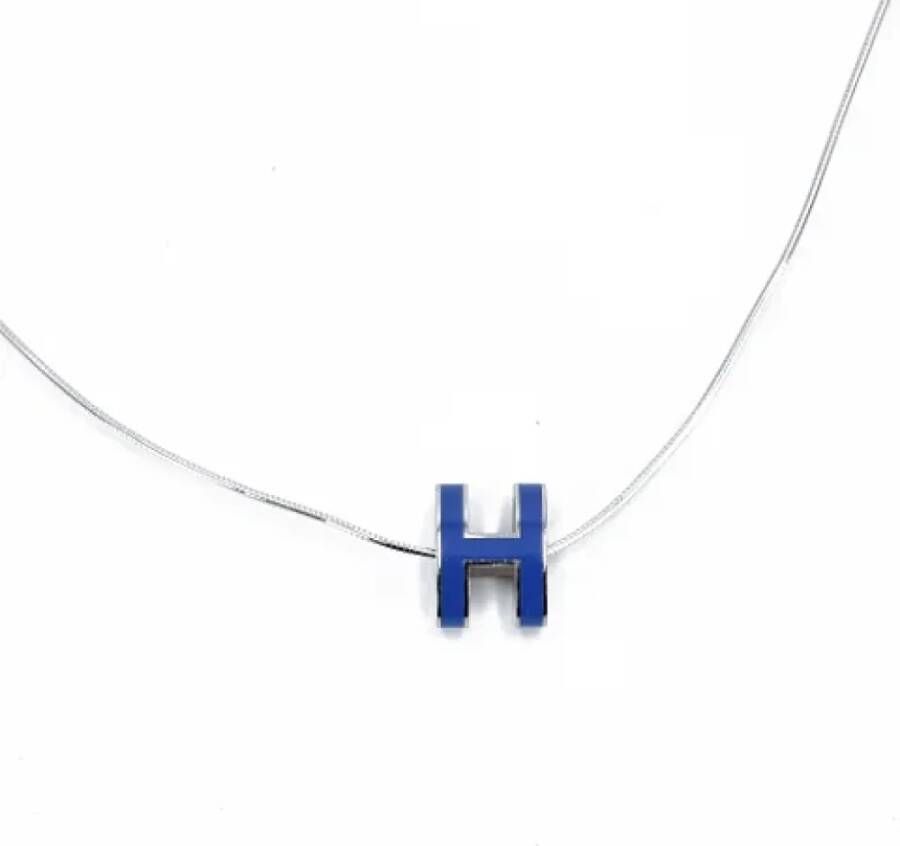 Hermès Vintage Pre owned Metal necklaces , Blauw, Dames