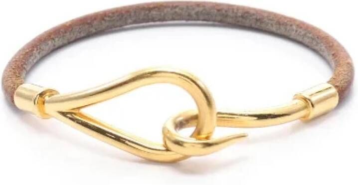 Hermès Vintage Voldoende lederen armbanden , Geel, Dames