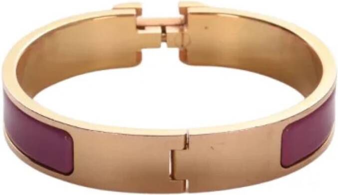 Hermès Vintage Voldoende plastic armbanden , Paars, Dames