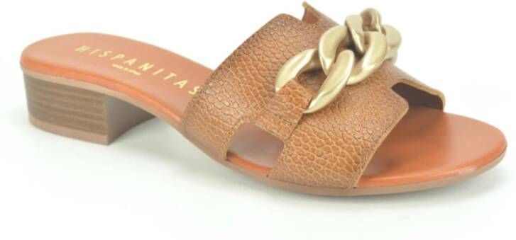 Hispanitas Teenslippers & Sliders , Bruin, Dames