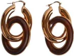 Jil Sander Eclipse oorbellen , Bruin, Dames