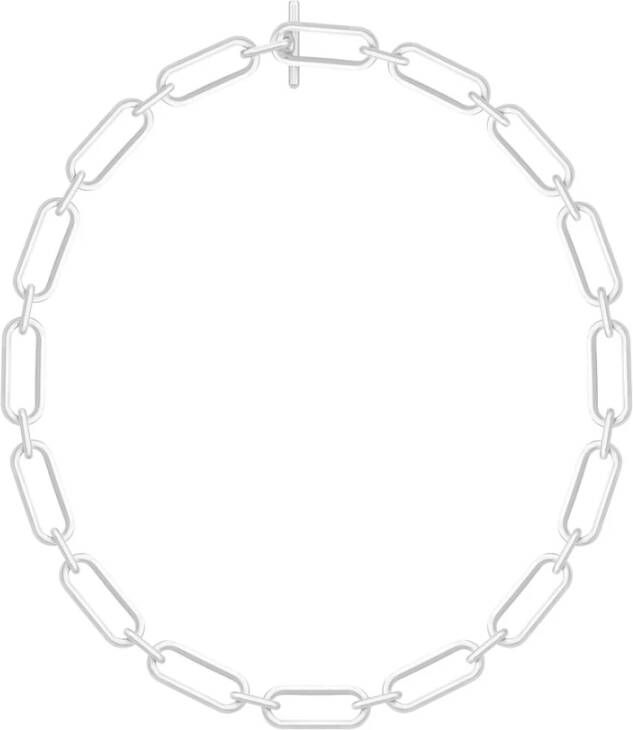 Julie Sandlau Link ketting Rhodium , Grijs, Dames