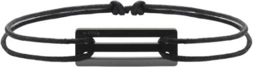 Le Gramme 17/10g keramische koordarmband , Zwart, Unisex