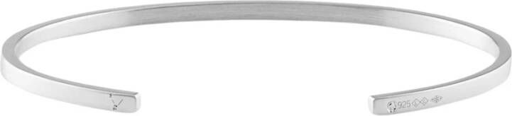 Le Gramme LE 7G Bangle Ribbon armband in zilver , Grijs, Heren
