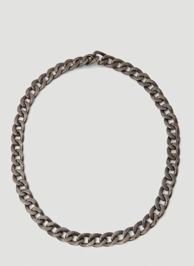 Maison Margiela Silver necklace , Grijs, Heren