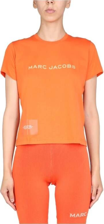 Marc Jacobs Crewneck T shirt , Oranje, Dames