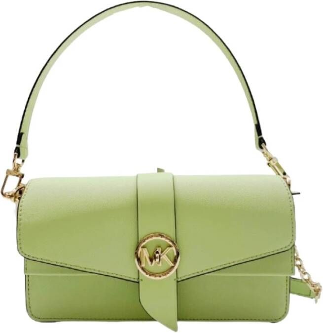Michael Kors Greenwich Medium Saffiano schoudertas , Groen, Dames