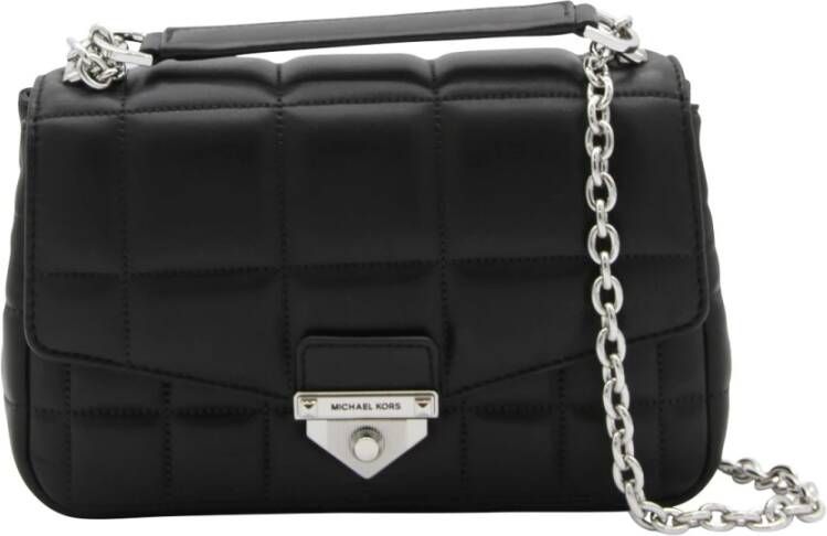Michael Kors Soho grote gewatteerde schoudertas , Zwart, Dames