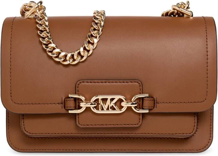Michael Kors Schoudertas met logo , Bruin, Dames