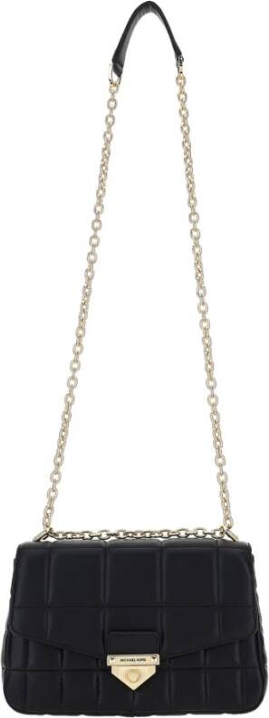 Michael Kors SoHo grote gewatteerde leren schoudertas , Zwart, Dames
