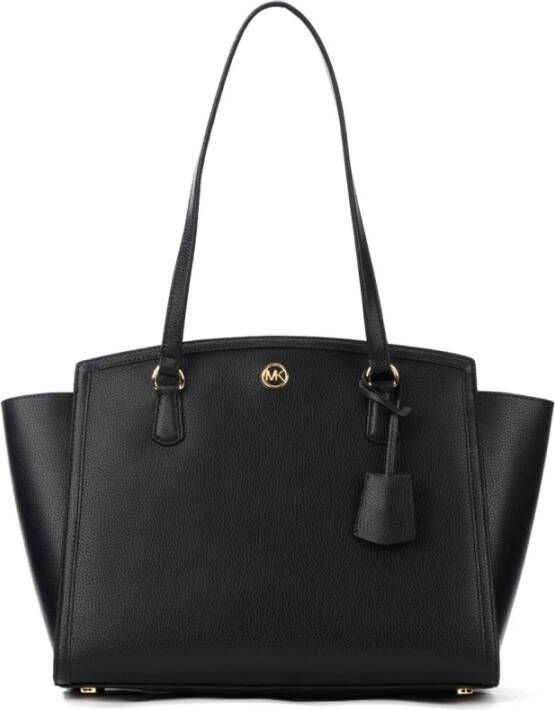 Michael Kors Chantal large pebbled leather tote bag black