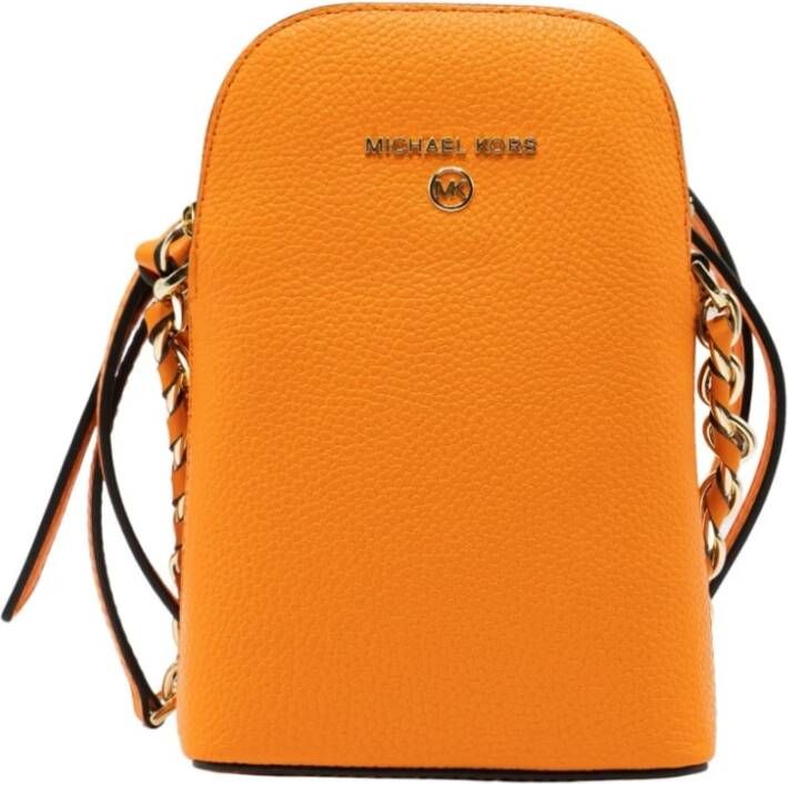 Michael Kors Sm Ns Chain Phone Schoudertas , Oranje, Dames