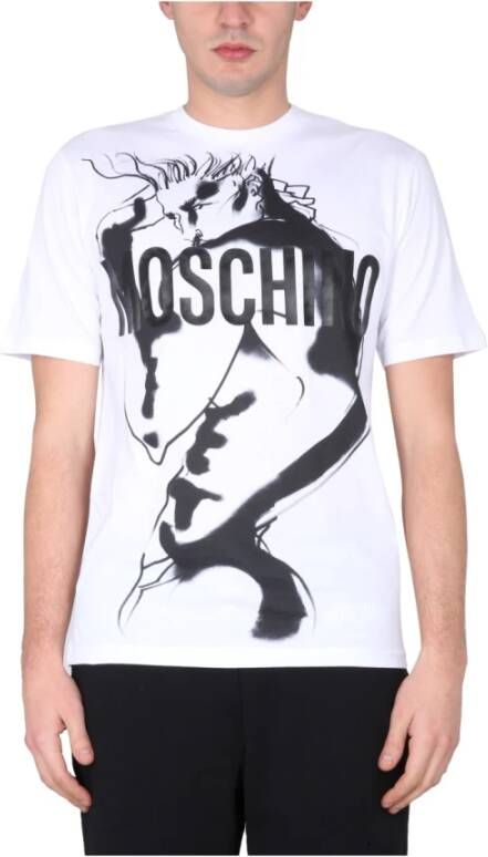 Moschino T shirt , Wit, Heren