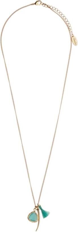 Orelia Gouden ketting turquoise ketting , Geel, Dames