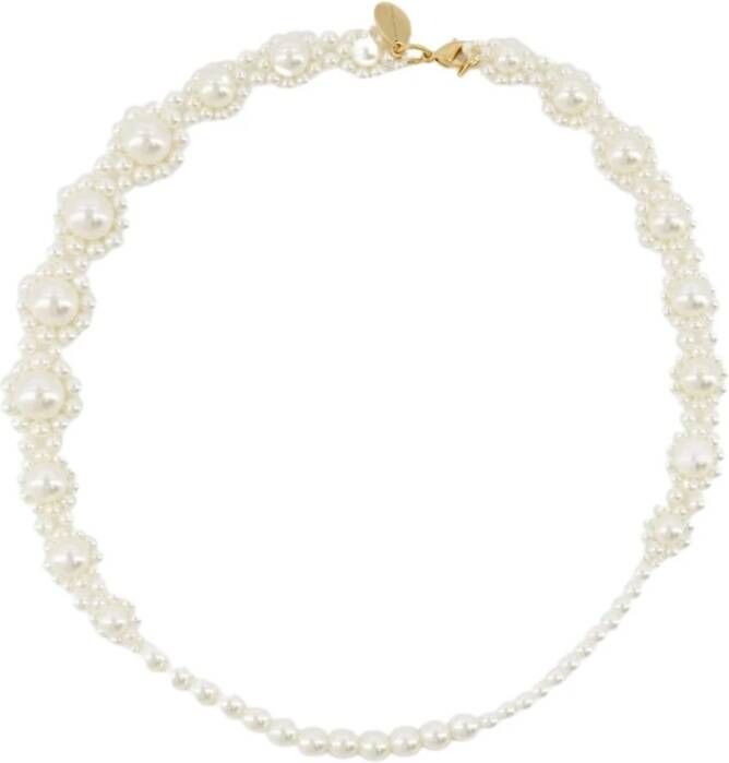 Simone Rocha Daisy ketting - Pearl Pearl , Wit, Dames