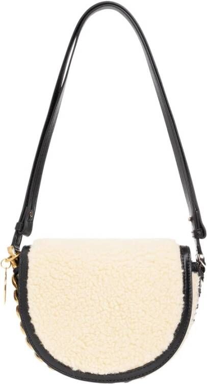 Stella Mccartney Flap kleine schoudertas , Beige, Dames