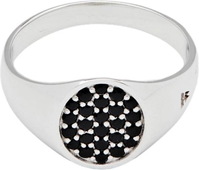Tom Wood Mini ovale sieraden , Zwart, Dames