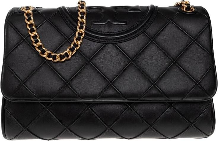TORY BURCH Fleming schoudertas , Zwart, Dames