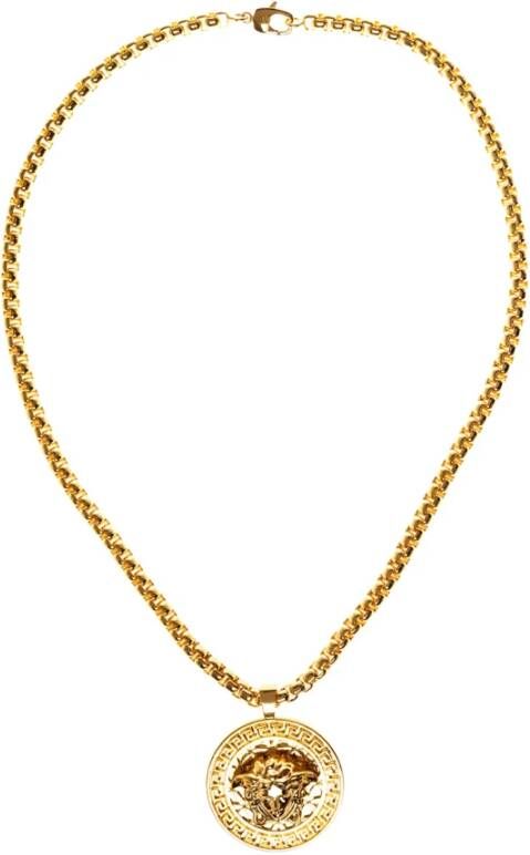 Versace Medusa Head ketting , Geel, Heren