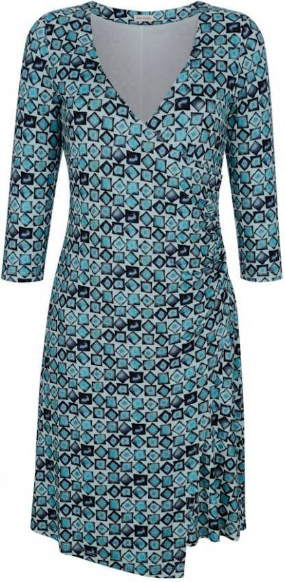 alba moda Jersey jurk in wikkellook Mint/Zwart