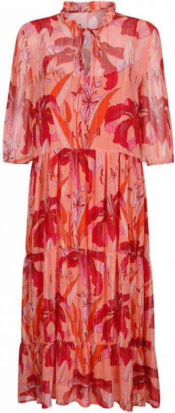 alba moda Jurk met effecten van glansgaren Pink/Multicolor