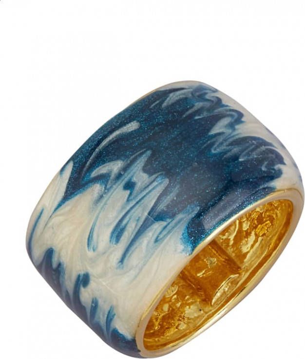 AMY VERMONT Damesring met epoxy inzet Blauw