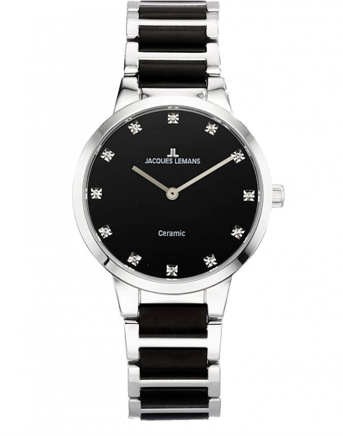 Jacques Lemans Dameshorloge Serie Dublin 1 2045A Zwart/Zilverkleur