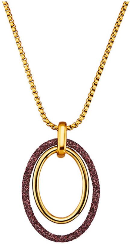 Jacques Lemans Hanger met ketting met Stardust coating Geelgoudkleur