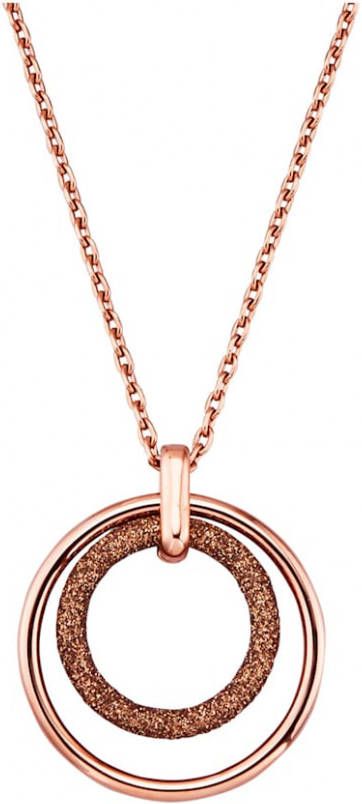 Jacques Lemans Hanger met ketting met Stardust coating Roze