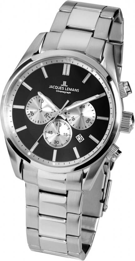 Jacques Lemans Herenchronograaf Serie Sport, Kollektion Classic 42 6.1E Zilverkleur
