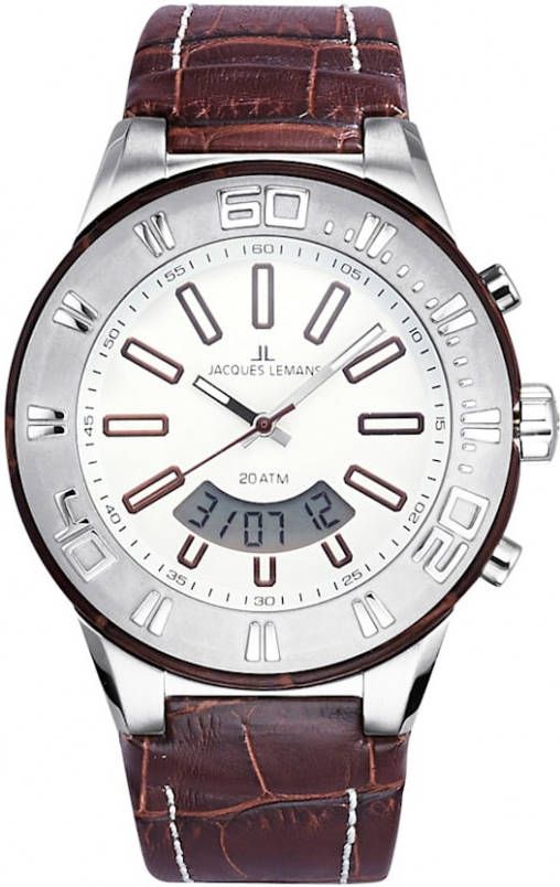 Jacques Lemans Horloge 1 1772D Bruin