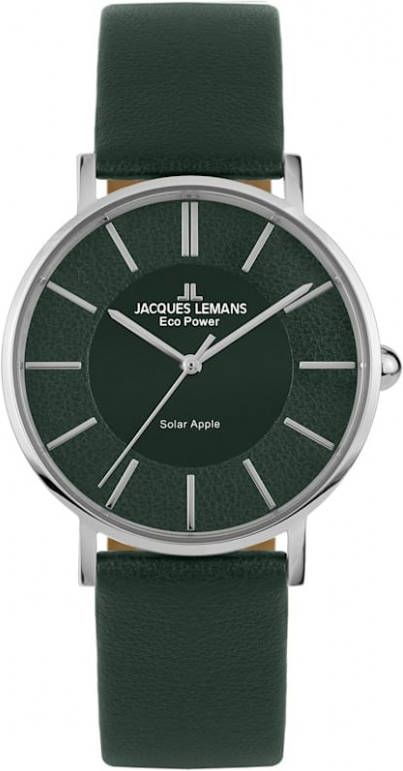 Jacques Lemans Solarhorloge serie Eco Power, collectie Classic, 1 2113D Groen
