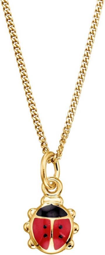 KLiNGEL 2 delige set Lieveheersbeestje, van 14 kt. Goudkleur